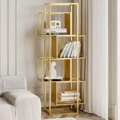 The Lounge Loft Möbel-Modernes Bücherregal aus Holz – Stilvolles Lagerregal