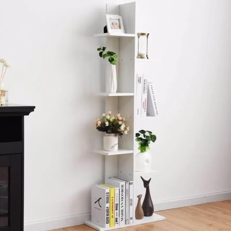 Cozy Living Möbel-Modernes Bücherregal aus Holz – Aufbewahrungseinheit mit offenen Regalen