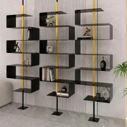 The Lounge Loft Möbel-Modernes Bücherregal aus Holz – Stilvolle Aufbewahrungsdekoration für Zuhause