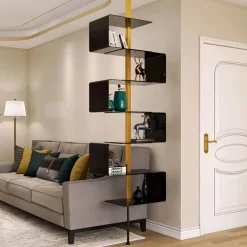 The Lounge Loft Möbel-Modernes Bücherregal aus Holz – Stilvolle Aufbewahrungsdekoration für Zuhause