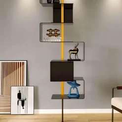 The Lounge Loft Möbel-Modernes Bücherregal aus Holz – Stilvolle Aufbewahrungsdekoration für Zuhause