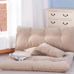 Cozy Living Möbel-Modernes, faltbares Freizeit-Schlafsofa aus PU-Leder mit 2 Kissen