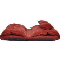 Cozy Living Möbel-Modernes, faltbares Freizeit-Schlafsofa aus PU-Leder mit 2 Kissen