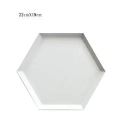 The Decor Haven Küche & Esszimmer-Modernes geometrisches Serviertablett - Nordisches Dekotablett