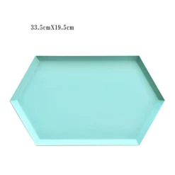 The Decor Haven Küche & Esszimmer-Modernes geometrisches Serviertablett - Nordisches Dekotablett