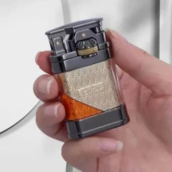 Cozy Living Camping-Werkzeuge|Camping Im Freien-Modernes Jet-Flame-Feuerzeug – Transparentes Tank-Design