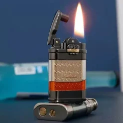 Cozy Living Camping-Werkzeuge|Camping Im Freien-Modernes Jet-Flame-Feuerzeug – Transparentes Tank-Design