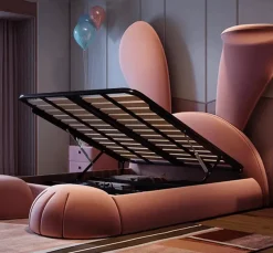 Kinder Cozy Living Kinderzimmermöbel|Möbel-Modernes rosa Kaninchenbett – Stilvolle Haustiermöbel