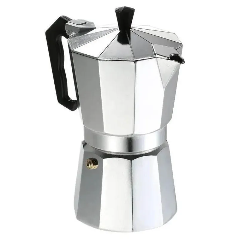 Tom Küche & Esszimmer-Moka Pot Espressomaschine - Aluminium-Perkolator, 50–600 ml Fassungsvermögen, langlebiges Design