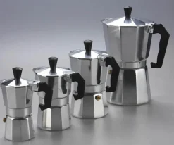 Tom Küche & Esszimmer-Moka Pot Espressomaschine - Aluminium-Perkolator, 50–600 ml Fassungsvermögen, langlebiges Design