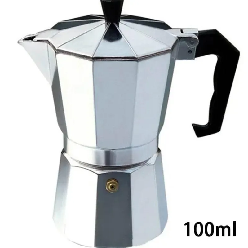 Tom Küche & Esszimmer-Moka Pot Espressomaschine - Aluminium-Perkolator, 50–600 ml Fassungsvermögen, langlebiges Design