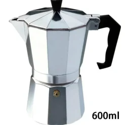 Tom Küche & Esszimmer-Moka Pot Espressomaschine - Aluminium-Perkolator, 50–600 ml Fassungsvermögen, langlebiges Design