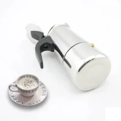 Tom Küche & Esszimmer-Mokkakanne aus Edelstahl – Espressokocher 100–450 ml