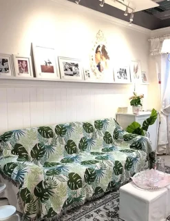 Wrap u0026 Relax Bettzeug-Monstera-Sofadeckenbezug – rutschfeste, dekorative Tagesdecke für den nordischen Stil