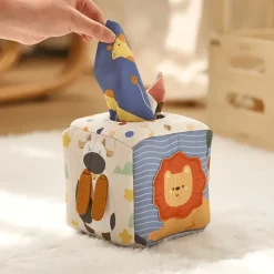 Toy World Babyspielzeug-Montessori-Taschentuchbox-Spielzeug – Sensorisches und pädagogisches Spiel für Babys