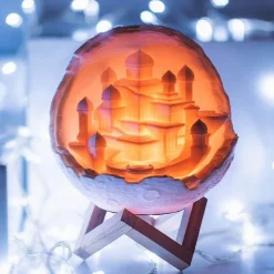 Comfort u0026 Style Beleuchtung-Moon City Lamp - Celestial Night Light Decor