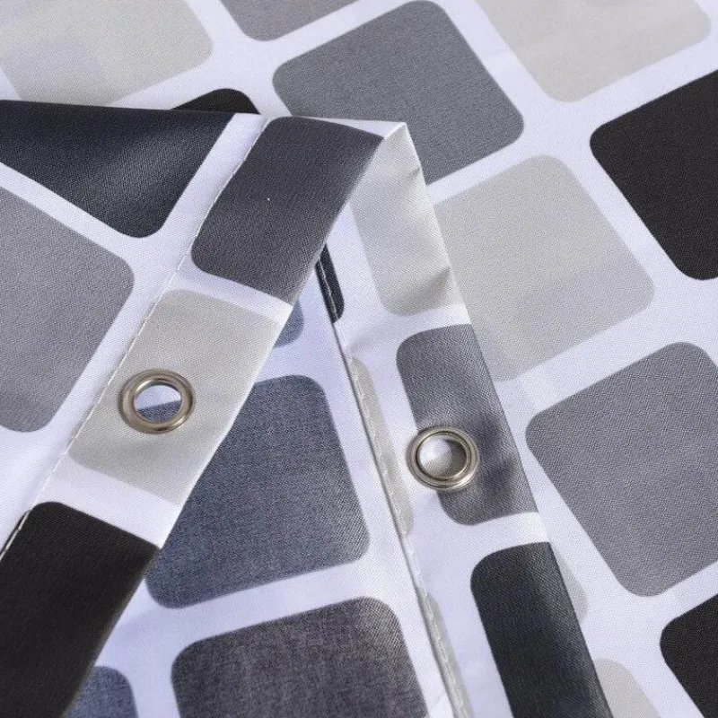 Aqua Essence Badezimmer-Mosaik-Duschvorhang – Dekorativer Badezimmervorhang für stilvolle Einrichtung