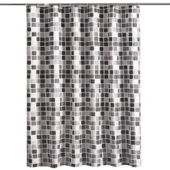 Aqua Essence Badezimmer-Mosaik-Duschvorhang – Dekorativer Badezimmervorhang für stilvolle Einrichtung