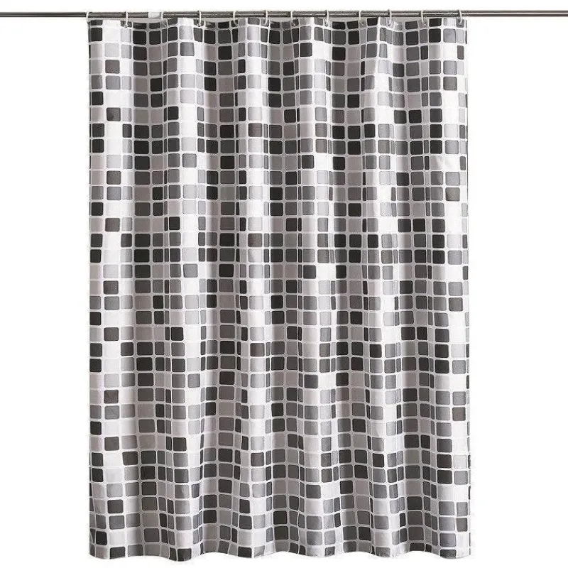 Aqua Essence Badezimmer-Mosaik-Duschvorhang – Dekorativer Badezimmervorhang für stilvolle Einrichtung
