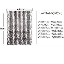 Aqua Essence Badezimmer-Mosaik-Duschvorhang – Dekorativer Badezimmervorhang für stilvolle Einrichtung