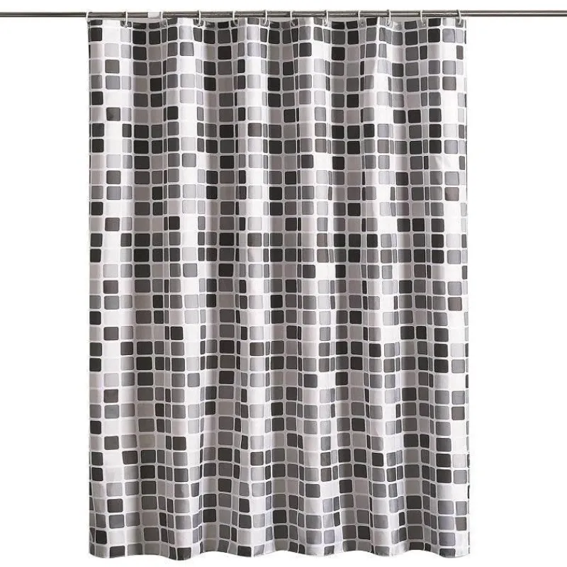 Aqua Essence Badezimmer-Mosaik-Duschvorhang – Dekorativer Badezimmervorhang für stilvolle Einrichtung