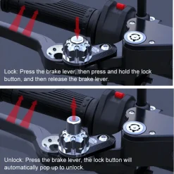 Decor Fahrräder & Verkehr-Motorrad-Bremsschloss - Sicherheits-Lenker-Parkschloss