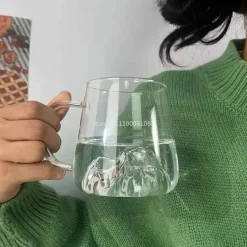 Plates u0026 More Küche & Esszimmer-Mount Fuji Whiskybecher – 380 ml japanische Teetasse aus Glas mit Henkel