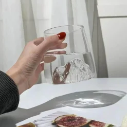 Plates u0026 More Küche & Esszimmer-Mount Fuji Whiskybecher – 380 ml japanische Teetasse aus Glas mit Henkel