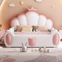 Kinder Cozy Living Kinderzimmermöbel|Möbel-Märchenprinzessin Kinderbett aus Holz – Magisches Spielbettgestell