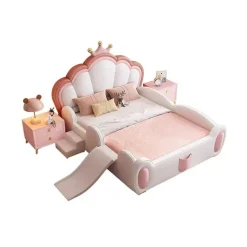 Kinder Cozy Living Kinderzimmermöbel|Möbel-Märchenprinzessin Kinderbett aus Holz – Magisches Spielbettgestell