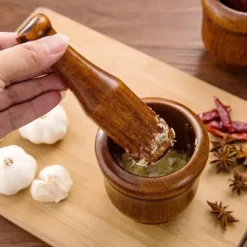 Decor Küche & Esszimmer-Mörser und Stößel aus Naturholz – unverzichtbares Küchenwerkzeug für Gewürze und Kräuter