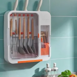 Space Savvy Küche & Esszimmer-Multifunktionale Besteck-Wandaufbewahrungsbox - Küchen-Organizer