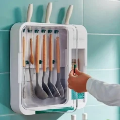 Space Savvy Küche & Esszimmer-Multifunktionale Besteck-Wandaufbewahrungsbox - Küchen-Organizer