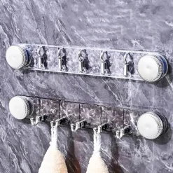 Tranquil Waters Badezimmer|Küche & Esszimmer-Multifunktionale drehbare Saughaken – stanzfreie Wandhaken