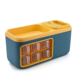 Space Savvy Küche & Esszimmer-Multifunktionaler Aufbewahrungs-Organizer für die Küche – Besteck- und Getreidehalter