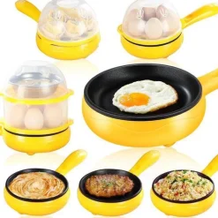 The Culinary Kit Küche & Esszimmer-Multifunktionaler elektrischer Mini-Dampfgarer mit Antihaftbeschichtung