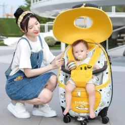 Kinder Wilderness Haven Kinderwagen & Zubehör|Outdoor-Artikel-Multifunktionaler Gepäckkinderwagen – Reisefreundliche Babytrage