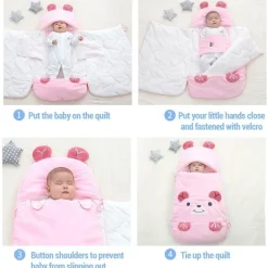 Kinder The Decor Haven Kinderwagen & Zubehör-Multifunktionaler Schlafsack - Bedtime Bear Design