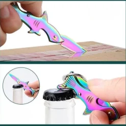 The Outdoor Vault Outdoor-Artikel|Heimwerkzeuge-Multifunktionales Hai-Schlüsselanhängermesser - Zahnstocherwerkzeug