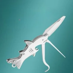 The Outdoor Vault Outdoor-Artikel|Heimwerkzeuge-Multifunktionales Hai-Schlüsselanhängermesser - Zahnstocherwerkzeug