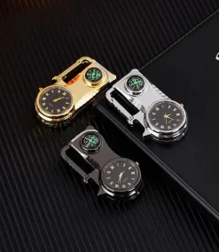 Trail Tech Camping-Werkzeuge|Outdoor-Artikel-Multifunktions-Schlüsselanhänger, Feuerzeug, Kompass, ultimatives Überlebenswerkzeug für den Außenbereich