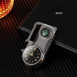 Trail Tech Camping-Werkzeuge|Outdoor-Artikel-Multifunktions-Schlüsselanhänger, Feuerzeug, Kompass, ultimatives Überlebenswerkzeug für den Außenbereich