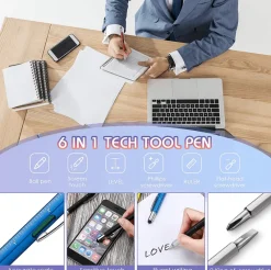 Roam Ready Heimwerkzeuge|Outdoor & Garten-Multifunktions-Schraubendreherstift - 6-in-1 mit Lineal