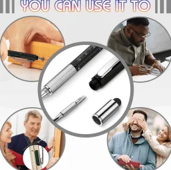 Roam Ready Heimwerkzeuge|Outdoor & Garten-Multifunktions-Schraubendreherstift - 6-in-1 mit Lineal