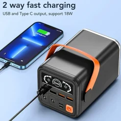 The Outdoor Vault Camping-Werkzeuge|Heimwerkzeuge-Multi-Port-Schnelllade-Powerbank – Tragbares LED-Ladegerät