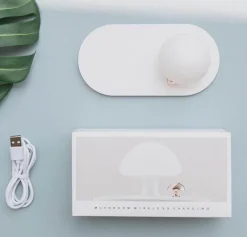 Comfort u0026 Style Beleuchtung-Mushroom LED Night Light - USB Wireless Charging Lamp