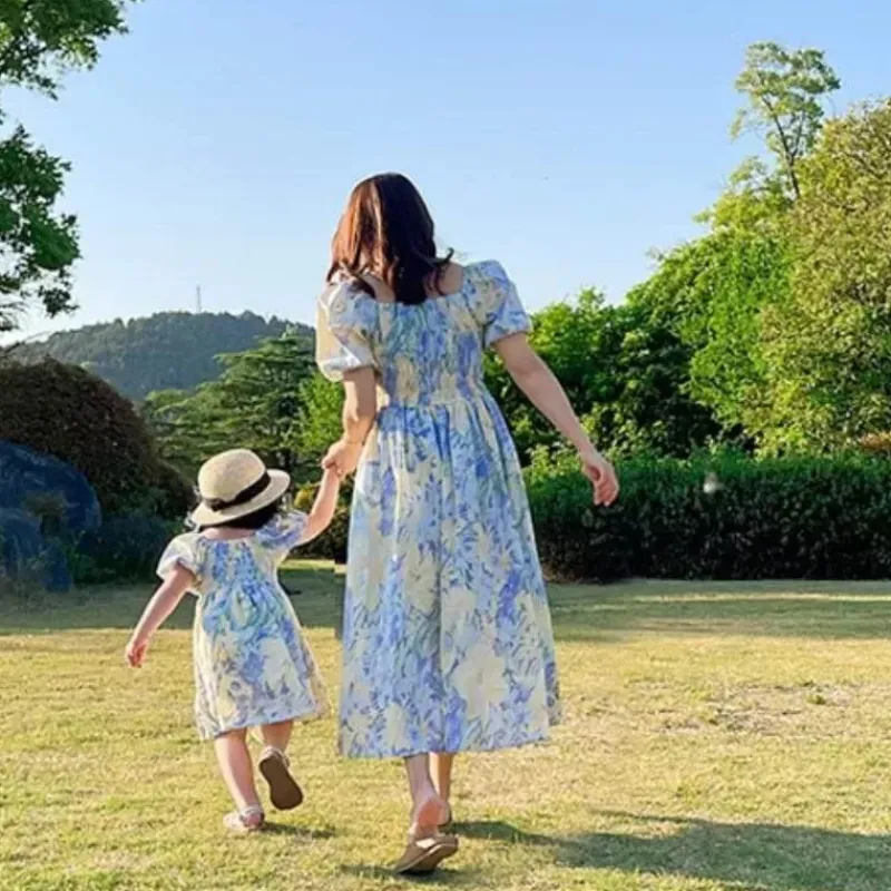 Damen Everly u0026 Lace Damenbekleidung-Mutter-Tochter-Kleid-Set aus Chiffon mit Blumenmuster – passende Sommer-Outfits