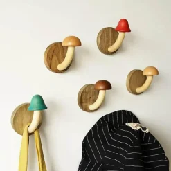 Ember u0026 Ivy Gadgets Für Zuhause-Mystic Mushroom Wandaufhänger - Kleiderständer aus Holz