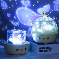 Bright Accents Beleuchtung-Nachtlicht für Kinder – Kleine gelbe Ente Projektorlampe