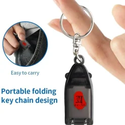 The Relaxation Nook Gesundheits-Gadgets|Gesundheits- Und Entspannungstools-Nagelknipser-Schlüsselanhänger aus Edelstahl – Tragbares Pflegewerkzeug